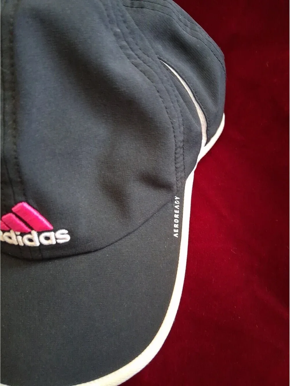Adidas Adizero Aeroready Hat Cap Womens Strap Back Adjustable Black Pink